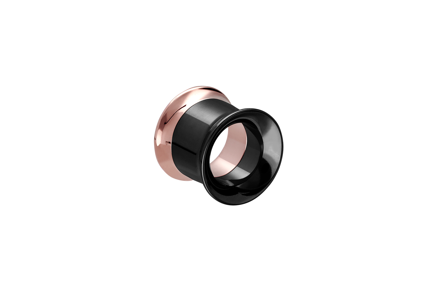 Chirurgenstahl Double Flared Tunnel schwarz ZWEIFARBIG ++SALE++ von Piercingline
